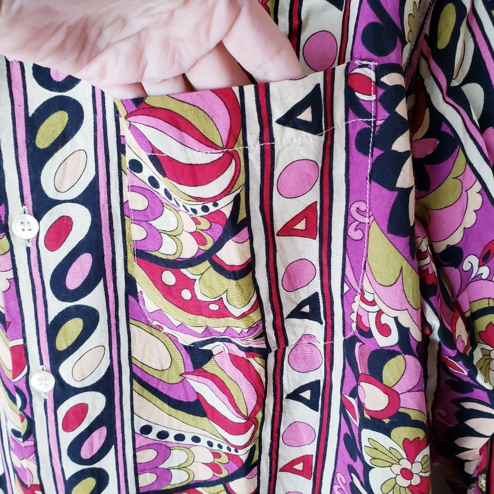 D'amico Italy Multicolor Print Button Shirt - Picture 6 of 10